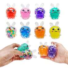 1pc Rabit Stress Relief Ball, Mini Cute Fidget Toy For Adults & Easter Egg Decoration, Fun Squeezable Toy, Random Color - Multicolor - View 5