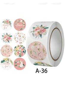 500入/卷 彩虹雷射「謝謝購物」商業裝飾性自黏貼紙標籤 - 彩色 - 查看 4