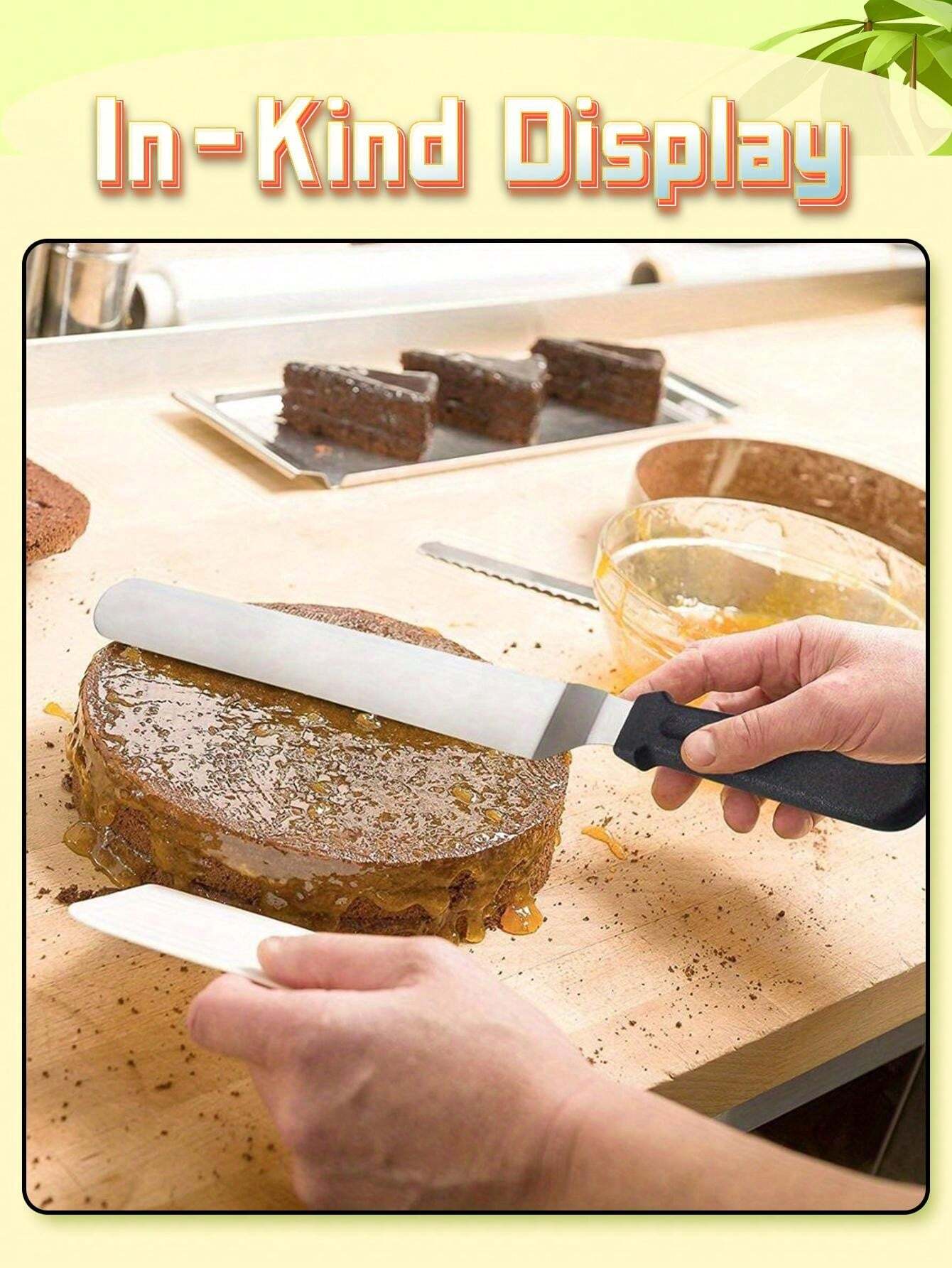 1pc ProfessionalGrade Stainless Steel Cake Spatula, Kitchen Baking