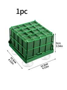 1 Set Square Floral Foam With Suction Cup, Wedding Decoration Supplies, Flower Arranging Foam, Suitable For Valentine's Day, Mother's Day, Halloween, Christmas Decorations,Fake Plants