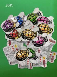 10PCS Scary Prank Toys, Imitation Bomb, Automatic Inflation Little Explosive Bag, Practical Joke Scary Package For Safety - Black and White - View 6