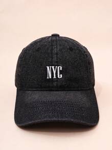 1入時尚繡花紐約城街頭女式防曬棒球帽，適合戶外運動 - NYC牛仔棒球帽 - 查看 6