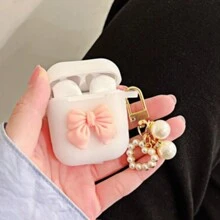 Bunter Streifen Silikon-Feder-Seil Schutzhülle kompatibel mit Apple Bluetooth Ohrhörern Airpods Bluetooth Ohrhörer Schutzhülle, kratzfeste und anti-sturz Schutzhülle.