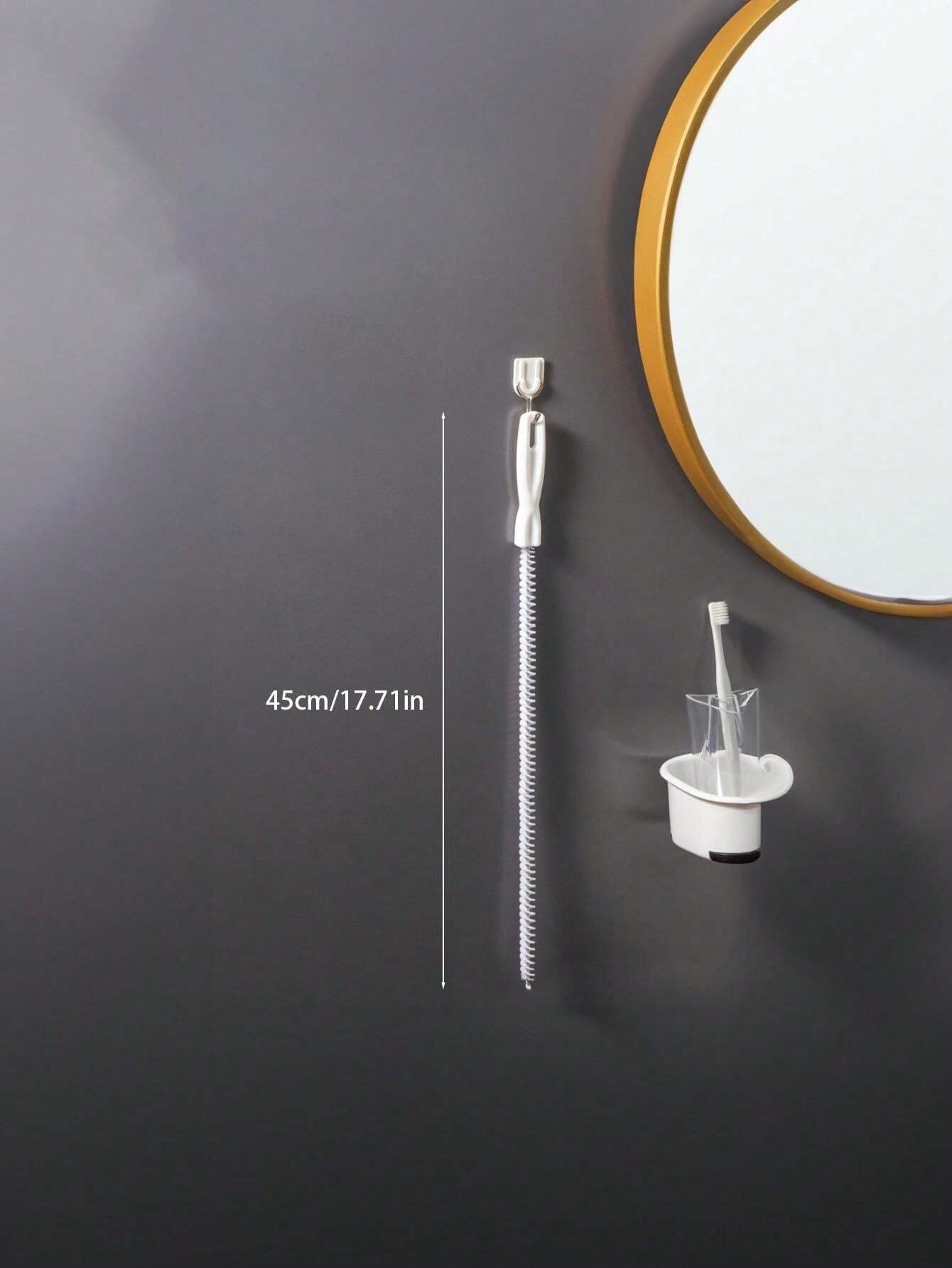 1 Piece Of Sewage Pipe Cleaning Tool, Spiral Type, Soft Bristled Brush