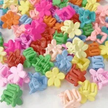 50pcs Women Solid Flower Design Cute Hair Claw For Hair Decoration For Back To School Valentine's Day Valentines Claw Clips Hair Clips Hair Jaw Clip Hair Clamps Hair Clutch Hair Catcher Clip