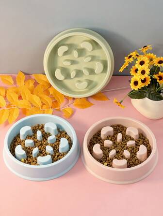 Pet Supplies Dog Slow Feeder Bowl Flower Shape Anti-Choke Plastic Feeding Bowl For Dogs