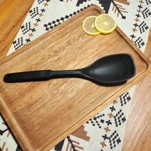 1入組矽膠刮刀，多用途矽膠湯匙，2合1翻炒刮油鍋鏟，家庭用壺鏟，家庭多功能翻炒鍋鏟