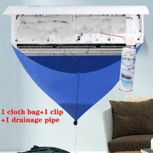 (3pcs/Set) Home Air Conditioner Cleaning Drain Bag, AC Drain Bag, Wall Mounted Indoor Unit Cleaning Water Collection Bag Set