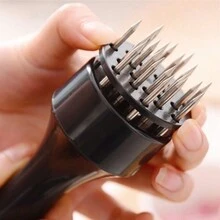 Stainless Steel Meat Tenderizer Needle With Hammer For Ome Cooking, Pork, Chicken, Beef} - Black - View 3