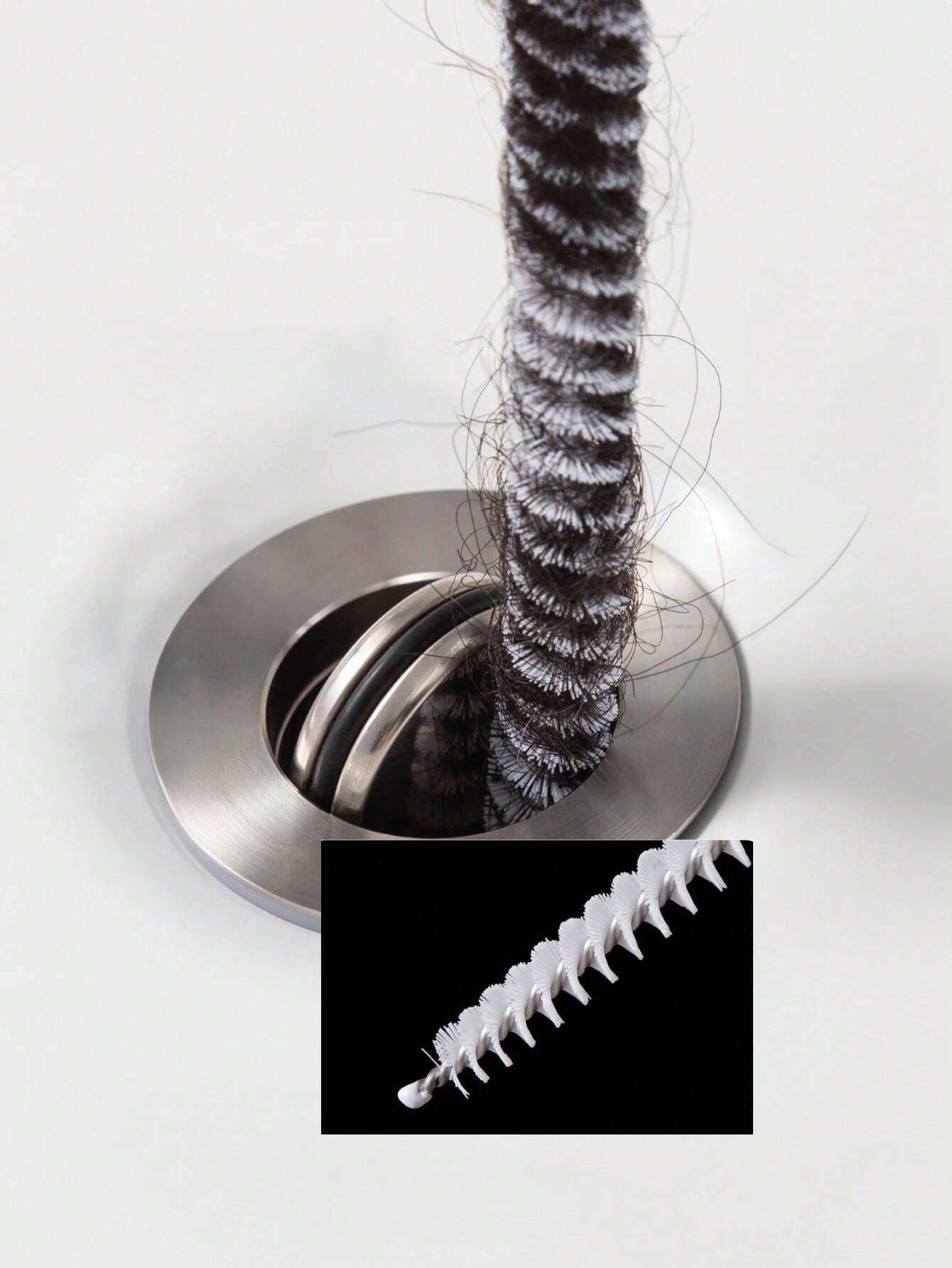 1 Piece Of Sewage Pipe Cleaning Tool, Spiral Type, Soft Bristled Brush