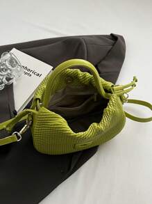 Fashionable Texture Women Handbag - Green - View 10