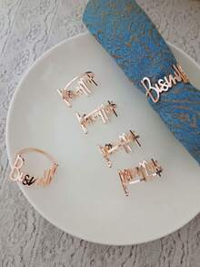 6pcs Hotel Restaurant Napkin Rings, Table Decoration - 6 Napkin Rings - View 9