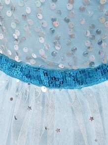 Young Girls Sequin Ombre Birthday Princess Tulle Dress