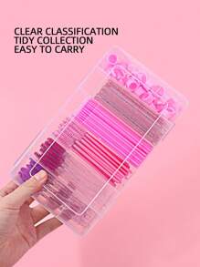 1个透明长方形6格化妆工具收纳盒，带翻盖，透明塑料分类收纳盒，塑料包装收纳盒，便携式睫毛工具收纳盒，带防尘盖和清洁棒，睫毛刷包，房间装饰，包包，化妆包，梳妆台，旅行，化妆包，旅行必备，收纳盒，储物，旅行必备，化妆品收纳盒，化妆包，化妆品收纳盒，收纳盒，洗漱包，桌面收纳盒，化妆包，化妆袋，化妆品收纳盒，梳妆台配件，化妆袋，化妆包，珠宝盒，收纳袋，化妆刷架，刷架，香水收纳盒，收纳袋，女士礼物，圣诞礼物，女士礼物创意 - 無色 - 查看 3