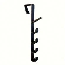 4pcs Cabinet 6-Hook Storage Organizer Rack, Wardrobe Hanging Hooks, Kitchen Adhesive-Free Clamp Hooks [Bulk Reference Image 7]