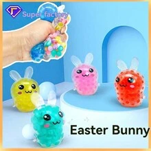 1pc Rabit Stress Relief Ball, Mini Cute Fidget Toy For Adults & Easter Egg Decoration, Fun Squeezable Toy, Random Color - Multicolor - View 7