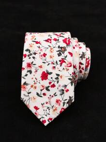 1 条男士花卉细领带，商务休闲艺术手工领带，适合年轻时尚绅士，6 厘米宽男士领带