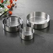 1pc Stainless Steel Ashtray, Durable & Easy To Clean, Available In Multiple Sizes, Suitable For Different Occasions