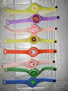 5pcs/10pcs Random Animal Shaped Silicone Birthday Party Decoration Bracelet