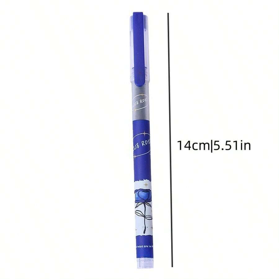 4PCS/HighValue Direct Liquid Floral Film Rollerball Pen Direct Liquid