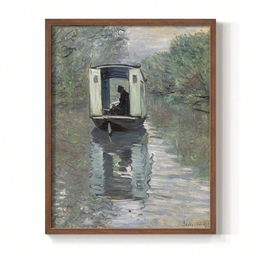Ready To Hang Vintage Nautical Print XXVI -Framed Print Comes With 8x10 Solid Wood Walnut Frame-Vintage Décor-Home Décor-Wall Art-Décor-Framed Art-Picture Frame-Posters - 核桃 - 查看 1