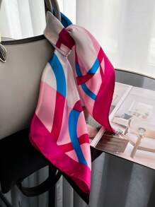 1 Stück Schlichte Linien bedruckter Seiden-Schal mit 60 Farben, stylischer Schal für Frauen zum Binden an der Handtasche, zur Verzierung, als Halstuch, Bandana, Haar- oder Kopfband, ideal um Ihren Look aufzupeppen. - Verschiedenfarbig - Übersicht 12