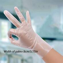50pcs/100pcs, Disposable TPE Gloves, Transparent Thickened Gloves, Powder Free Anti-Static, Suitable For Kitchen Cleaning, Household Cleaning, Food Processing, Baking, Beauty Hairdressing, Pet Care, Painting, Cleaning Supplies,Kitchen,Bathroom,Home,Household Supplies