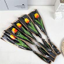 1pc Tulips Bouquet, Small Gifts, High Grade HandDyed Tulips Moisturizing Bouquet, Suitable For Mother's Day, Friend's Birthday,Teacher's Day Gift, Anniversary Gift, Souvenir,Wedding Gift, Valentine's Day Gift,Event Gift - Multicolor - View 9