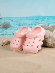 1 Pair Girls' Simple Casual Comfortable Fashionable Outdoor Pink Breathable Sandals, Suitable For Summer - Pink - View 5