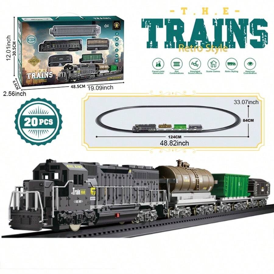 Conjunto de juguete retro de tren eléctrico shinkansen ferroviario - Gris Oscuro - Ver 1