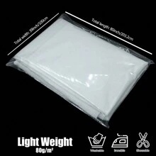 1pc 39*80inch Iron-On Fusible Fleece Interlining Adhesive Interfacing - Easy-Affix & Non-Woven Batting, Ideal For Sewing, Quilting & Crafting - White One-Sided Foam Stabilizer For Durable DIY Tote Bags & Home Decor Projects