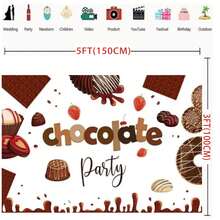 Banner de accesorios de pastel de helado de cafetería para tiendas de café, estudios fotográficos, decoración de telones fotográficos de retratos de cumpleaños - Multicolor - Ver 3