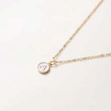 1 Stück Modische Halskette Mit Buchstaben-anhänger, Personalisierte Buchstaben-halskette Für Frauen Und Mädchen, Goldfarben, Geschenk-accessoires