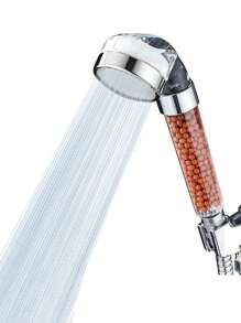 Głowica prysznicowa, filtr, filtracja, wysokociśnieniowy, oszczędzający wodę natrysk, ręczna głowica prysznicowa do suchej skóry i włosów, wystrój łazienki, wystrój jesienny, akcesoria łazienkowe