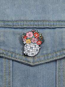 1 pieza Broche de Macetero de Bola de Discoteca Divertido, Accesorio Cómico y de Dibujos Animados para uso diario tanto para hombres como para mujeres
