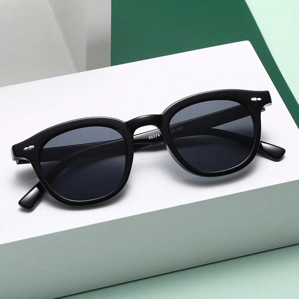 LJCZKA Gafas De Sol Retro Redondo Para Hombre Mujer, Pequeño