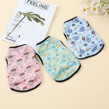 Original Cartoon Pet Clothes For Summer, Breathable Vest For Dogs And Cats, Suitable For Corgis, Teddy Bears, Etc.