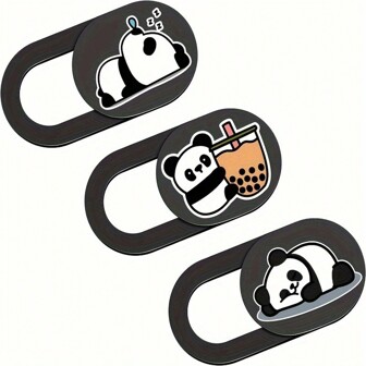 3pcs, Multiple Panda Webcam Cover, Laptop Camera Cover Slide, Panda Webcam Cover, 0.02 Inch Cute Laptop Accessories For I-Phone IPad IMac Pro Air Laptop PC Smartphone Tablet, Camera Privacy Covers Protect Your Visual Privacy Waterproof Shockproof Anti-Fall Anti-Fall Scratch Resistant Anti-Fingerprint Full Cover