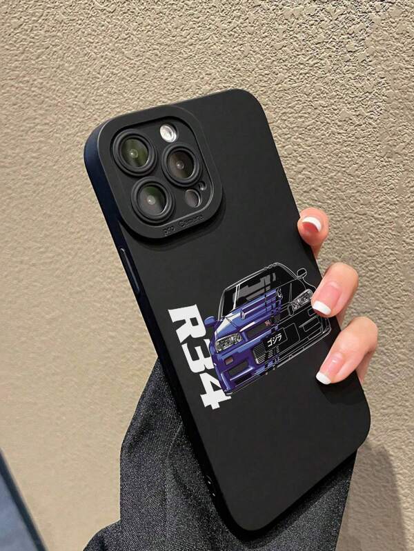 One TPU Camera Protection Case With Fashionable Car Print, Compatible With Apple And Samsung Series