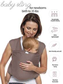 1pc Baby Wrap Carrier - Original Baby Carrier Wrap Sling For Newborns - Baby Wearing Essentials - Newborn Wrap Swaddle Holder, Newborn To Toddler Infant Sling