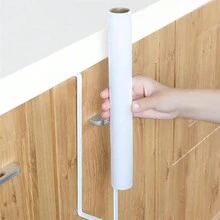 1pc Paper Towel Hanger Holder, Under Cabinet Paper Roll Iron Towel Hanging Holder Rack Kitchen Storage Organizer Tissue Hanger Organizer Rack, Home Kitchen Supplies,Storage,Kitchen Organiser,Kitchen Items,Room Decor,Home Decor. - Multicolor - View 5