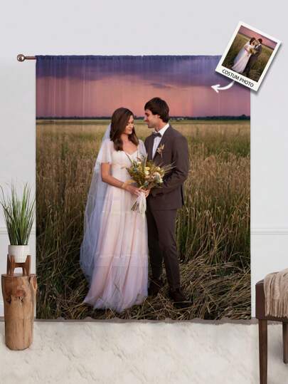 1pc Custom Photo Curtains, Personalized Curtains With Photo And Text, Curtains Photo Collage, Custom Dog Curtains, Personalized Dog Curtainss, Personalized Throws Curtains, Dog Picture Curtains, Collage Curtains, Best Friend Photo Curtains, Cozy Curtains, Family Photo Gift, Wedding Gift, Birthday Gifts, Mother's Day Gift, Father's Day Gift, Gift For Mom/Dad, Gift For Friend, Gift For Her