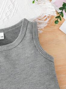 Baby Boy 3pcs/Set Summer Casual Sleeveless Round Neck Tank Top, Inner Or Outer Wear