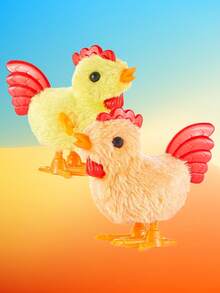 Juguete de cuerda de pollo al azar, lindo pollito saltarín de simulación, peluche de animal con resorte - Multicolor - Ver 9