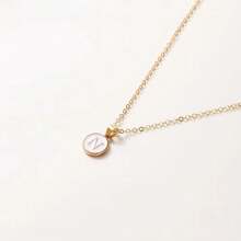 1 Stück Modische Halskette Mit Buchstaben-anhänger, Personalisierte Buchstaben-halskette Für Frauen Und Mädchen, Goldfarben, Geschenk-accessoires