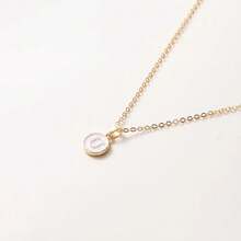 1 Stück Modische Halskette Mit Buchstaben-anhänger, Personalisierte Buchstaben-halskette Für Frauen Und Mädchen, Goldfarben, Geschenk-accessoires