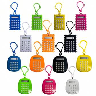 1入組 迷你計算機鑰匙扣，方便攜帶的掌上型計算機，適用於辦公室和日常使用