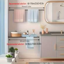 FEPK 2 件多功能伸缩杆浴帘支撑底座、鞋柜窗帘杆支架、可调节免钉浴帘支撑架、壁挂式窗帘挂钩、毛巾杆支架挂钩、厨房浴室卫生间卧室客厅配件家居浴室装饰秋季装饰浴室配件返校