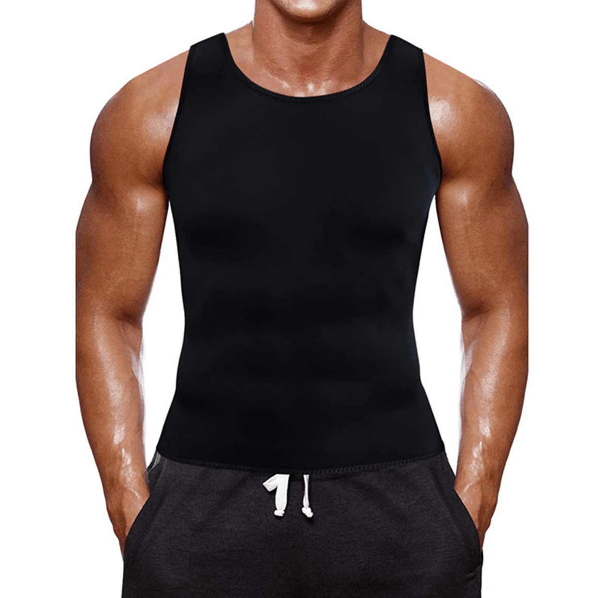 1pc Men Sports Body Shaper Sweat Vest Sweat Sauna Suit Compression Top SHEIN USA