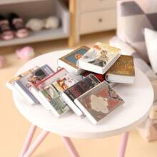 4/6Pcs Random Style Miniatures Dollhouse Books, Mini Books Dollhouse Accessories 1:12 Miniatures Books Dollhouse Decoration Accessories For Dollhouse Study Room Bedroom Library, DIY Furniture Model - Multicolor - View 3